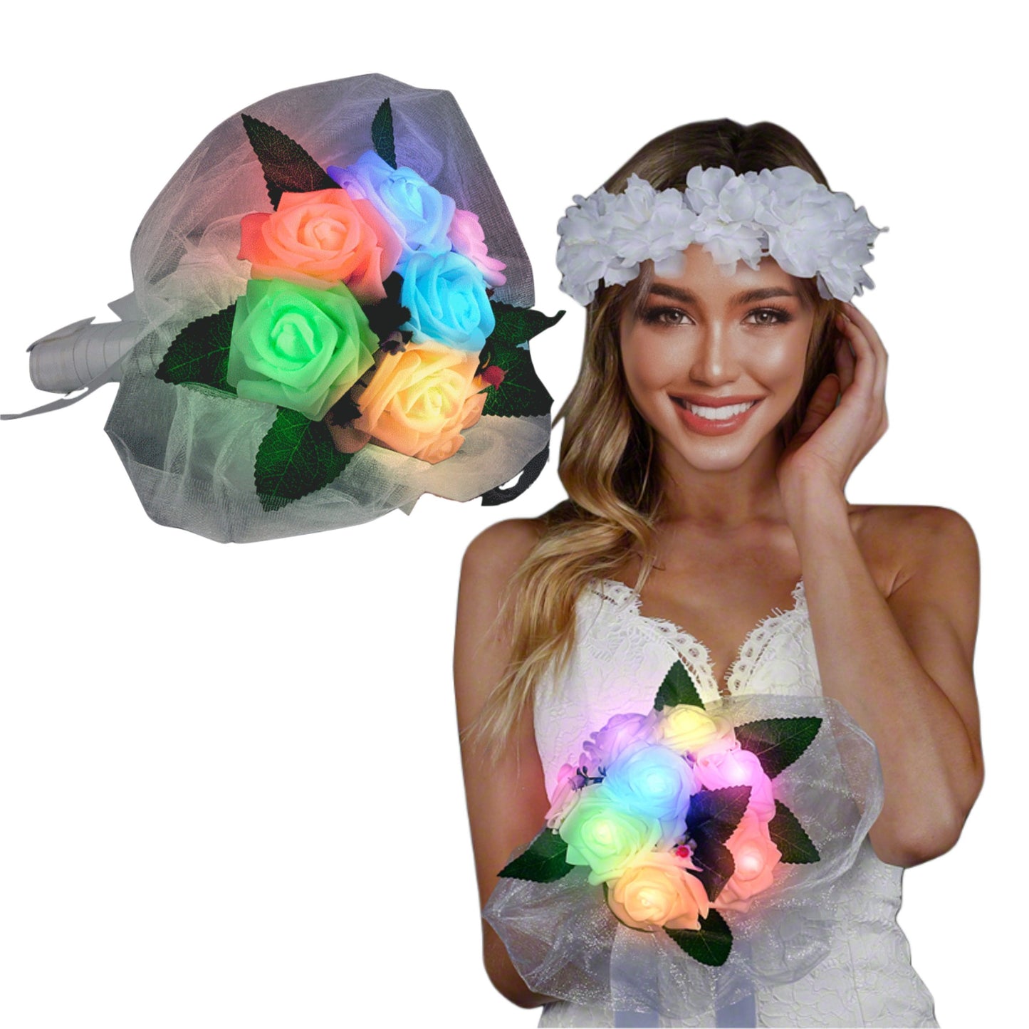 Light Up Flower Bouquet for Wedding-2